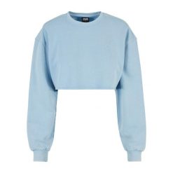 Bluza crop haftowane z kwiatami duże rozmiary dla kobiet Urban Classics. Niebieskie bluzy bez kaptura damskie Urban Classics. Za 237.00 zł.