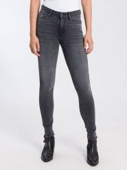 Cross Jeans Dżinsy - Skinny fit - w kolorze antracytowym rozmiar: W27/L30. Czarne jeansy damskie Cross Jeans, z podwyższonym stanem. Za 122.96 zł.