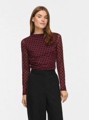 Vila Bluzka "Rikke" w kolorze bordowym rozmiar: XL. Czerwone bluzki damskie Vila, xl, bez wzorów, bez kołnierzyka, bez ramiączek. Za 109.95 zł.