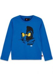 LEGO NINJAGO koszulka dziecięca z długim rękawem Tano 603, niebieska. Niebieskie koszulki dziewczęce LEGO, uniwersalny, bez wzorów, z bawełny, bez ramiączek. Za 59.99 zł.