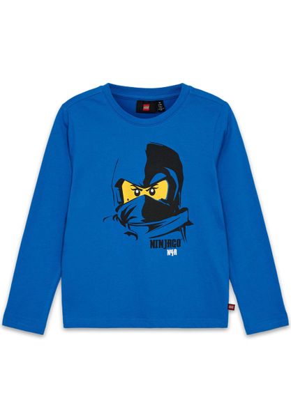 LEGO NINJAGO koszulka dziecięca z długim rękawem Tano 603, niebieska. Niebieskie koszulki dziewczęce LEGO, uniwersalny, bez wzorów, z bawełny, bez ramiączek. Za 59.99 zł.