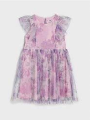 Tiulowa sukienka babydoll - wielobarwny. Sukienki dziewczęce Sinsay, bez wzorów, z tiulu, bez ramiączek. Za 22.99 zł.