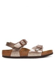 Birkenstock Sandały Kumba 1029445 S Brązowy. Brązowe sandały dziewczęce Birkenstock, ze skóry, bez zapięcia. Za 159.99 zł.