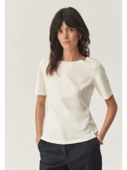 TATUUM Koszulka w kolorze kremowym rozmiar: M. Brązowe bluzki damskie Tatuum, m, bez wzorów, bez kołnierzyka. Za 86.45 zł.