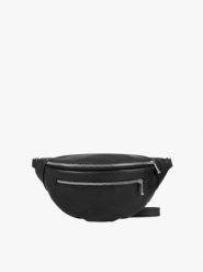 Czarna torebka nerka - crossbody. Czarne torebki klasyczne damskie Ryłko, bez wzorów, ze skóry, małe, bez dodatków. Za 229.99 zł.