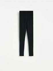 Legginsy z wełny merino - czarny. Czarne legginsy damskie Reserved, l, bez wzorów, z wełny. Za 219.99 zł.