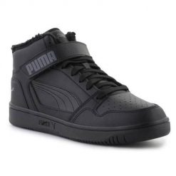 Buty do chodzenia męskie Puma Rebound Mid Strap Wtr. Czarne buty sportowe na co dzień męskie Puma, z materiału, bez zapięcia, trekkingowe. Za 389.40 zł.