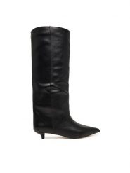 Aldo Kozaki Gabelia 14403468 Czarny. Czarne kozaki damskie Aldo, ze skóry, bez obcasa, na szpilce. Za 639.99 zł.