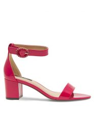 Nine West Sandały WFA2641-1 Czerwony. Czerwone sandały damskie Nine West, bez wzorów, z syntetyku, bez obcasa, na słupku. Za 229.99 zł.