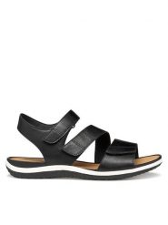Geox Sandały D Sandal Vega D35R6A 000BC C9997 Czarny. Czarne sandały damskie Geox, bez wzorów, ze skóry, bez obcasa, na płaskiej podeszwie. Za 359.99 zł.