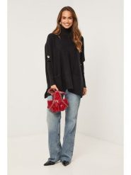 Soft Cashmere Golf w kolorze czarnym rozmiar: 38/40. Czarne golfy damskie Soft Cashmere, bez wzorów, z kaszmiru, bez ramiączek. Za 185.45 zł.