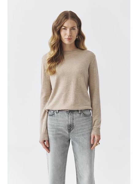 TATUUM Wełniany sweter "Indi" w kolorze beżowym rozmiar: XXL. Brązowe swetry klasyczne damskie Tatuum, xxl, z wełny, bez kołnierzyka. Za 152.95 zł.
