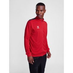 Bluza sportowa męska Hummel Authentic Poly Zip Jacket. Czerwone bluzy bez kaptura męskie HUMMEL, bez wzorów, sportowe, bez kołnierzyka, bez ramiączek. Za 168.00 zł.