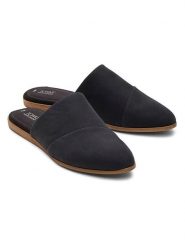 TOMS Skórzane klapki w kolorze czarnym rozmiar: 42,5. Czarne klapki damskie Toms, bez wzorów, bez obcasa. Za 229.95 zł.