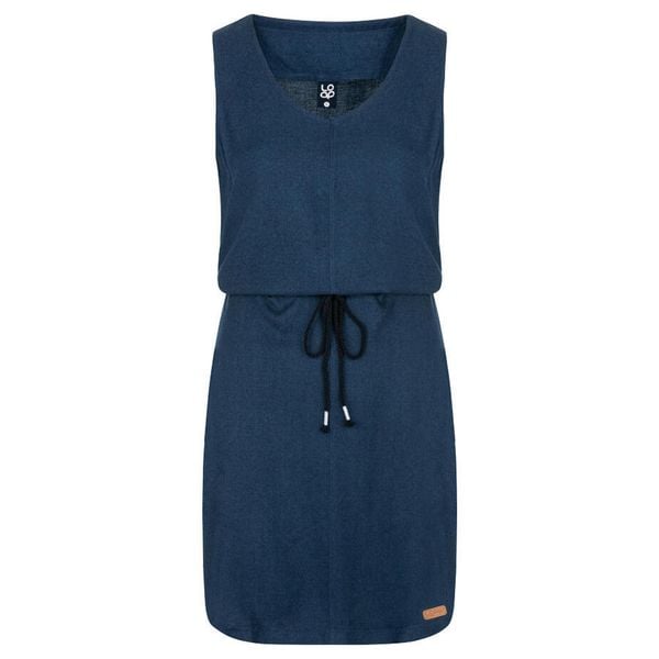Sukienka damska LOAP Necla bez rękawów, niebieska, XL. Niebieskie sukienki damskie LOLË, na co dzień, xl, bez wzorów, sportowe, bez kołnierzyka, bez ramiączek, sportowe. Za 229.99 zł.