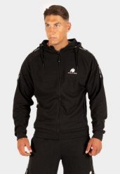 Harvey Z kapturem Kurtka dresowa - Czarny. Czarne kurtki męskie GORILLA WEAR, l, bez wzorów, z bawełny, z kapturem. Za 285.00 zł.