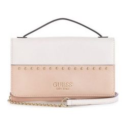 Guess Crossbody torebka Kamryn kolorowy blok mini. Torebki klasyczne damskie Guess, z aplikacjami, bez dodatków. W wyprzedaży za 527.00 zł.