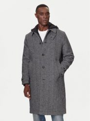 Calvin Klein Płaszcz wełniany LV04LD510G Szary Regular Fit. Szare płaszcze męskie CALVIN KLEIN, na zimę, m, bez wzorów, z syntetyku. Za 1,699.00 zł.