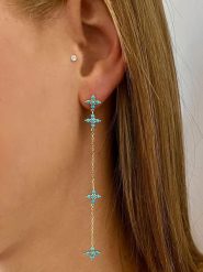 Les Favorites Pozłacane kolczyki-wkrętki z kamieniami ozdobnymi rozmiar: onesize. Żółte kolczyki damskie Les Favorites, pozłacane. Za 121.99 zł.