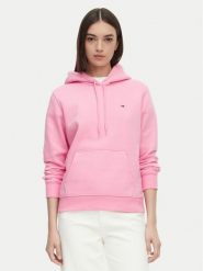 Tommy Jeans Bluza Flag DW0DW19958 Różowy jasny Regular Fit. Czerwone bluzy bez kaptura damskie Tommy Jeans, s, z bawełny. Za 329.99 zł.
