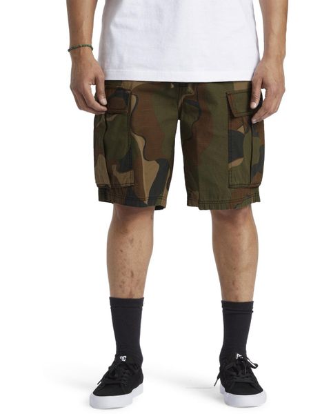 Szorty spacerowe dla Mężczyzn TUNDRA 22". Brązowe szorty męskie DC Shoes, z bawełny, bez kołnierzyka. Za 299.99 zł.