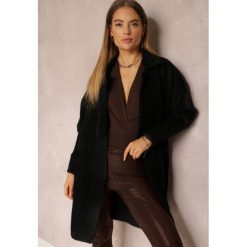 Czarny Płaszcz z Bawełną Oversize Brumisia. Czarne płaszcze damskie Renee, na zimę, bez wzorów, z bawełny. Za 159.99 zł.