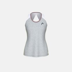PLAY TECH Damski Top. Szare topy damskie HEAD, bez wzorów, bez kołnierzyka. Za 260.00 zł.