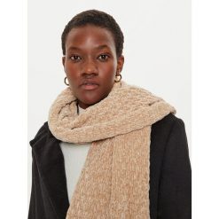 Szalik Guess. Brązowe szaliki i kominy damskie Guess, z aplikacjami. Za 329.99 zł.