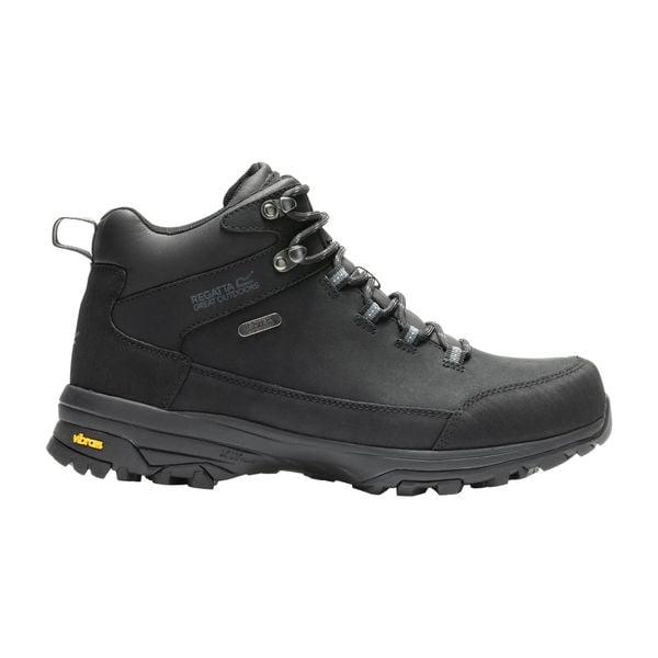 Męskie skórzane buty trekkingowe Burrell. Brązowe buty trekkingowe męskie Regatta, z materiału, bez zapięcia, trekkingowe. Za 809.00 zł.