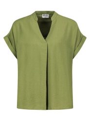 Sublevel Bluzka w kolorze zielonym rozmiar: XL. Zielone bluzki damskie Sublevel, xl, bez wzorów, bez kołnierzyka, bez ramiączek. Za 87.19 zł.