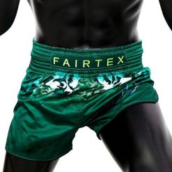 Spodenki Muay Thai Fairtex BS1913 TONNA S. Zielone szorty męskie FAIRTEX, bez wzorów, sportowe. Za 279.00 zł.