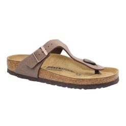 Sandały Damskie Gizeh. Brązowe sandały damskie Birkenstock, bez wzorów, z materiału, bez obcasa. Za 688.00 zł.