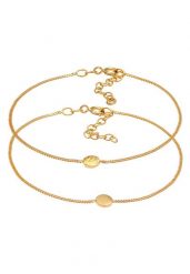 Elli Damski zestaw płytka, koło Geo Look Trend Basic srebro 925 Sterling Silver Bransoletki 1 ct. Szare bransoletki damskie Elli, srebrne. Za 178.99 zł.