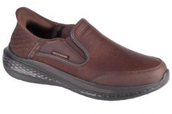 Buty sportowe Sneakersy męskie, Slip-Ins: Slade. Brązowe buty sportowe na co dzień męskie Skechers, z materiału, bez zapięcia, trekkingowe. Za 379.99 zł.