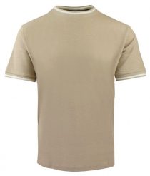 Męski T-Shirt z Dzianiny Bawełnianej - Brave Soul - Beżowy. Brązowe t-shirty męskie Brave Soul, na lato, l, bez wzorów, z bawełny, bez kołnierzyka. Za 57.00 zł.