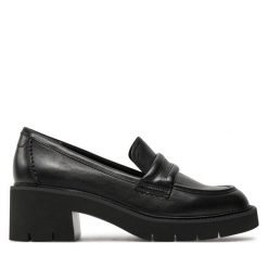 Półbuty Tamaris. Czarne półbuty damskie Tamaris, bez wzorów, bez obcasa, na obcasie. Za 319.99 zł.