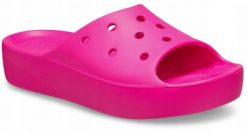 Klapki Dla Dorosłych Crocs Classic Platform Slide. Czerwone klapki i japonki męskie Crocs, z materiału. Za 139.99 zł.