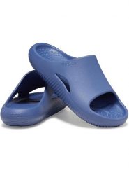 Crocs Klapki "Mellow" w kolorze niebieskim rozmiar: 41/42. Niebieskie klapki damskie Crocs, bez wzorów, bez obcasa. Za 145.26 zł.