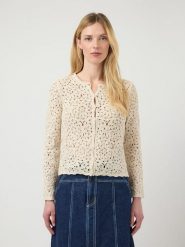 YAS Kardigan w kolorze beżowym rozmiar: XS. Brązowe kardigany damskie YAS, xs, bez wzorów. Za 199.95 zł.
