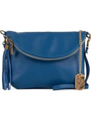 Anna Morellini Skórzana torebka "Alice" w kolorze niebieskim - 22 x 18 x 2 cm rozmiar: onesize. Niebieskie torebki klasyczne damskie Anna Morellini, bez wzorów, z materiału, bez dodatków. Za 173.99 zł.