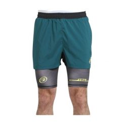 Szorty Bullpadel Omiso 054. Zielone szorty męskie bullpadel, z jersey, bez kołnierzyka. Za 350.99 zł.