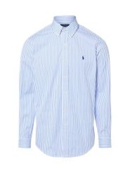 Polo Ralph Lauren Męska koszula casualowa - Custom Fit Mężczyźni Regular Fit Bawełna niebieski|biały w paski, S. Białe koszule męskie Polo Ralph Lauren, m, bez wzorów, z bawełny, bez kołnierzyka, bez ramiączek. Za 689.95 zł.