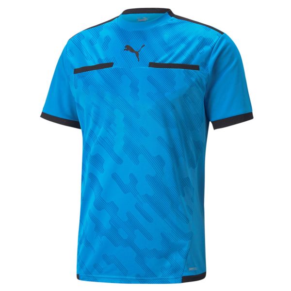 Koszulka do piłki nożnej męska Puma teamLiga Referee. Niebieskie t-shirty sportowe męskie Puma, l, z materiału, bez ramiączek, do biegania. Za 167.68 zł.