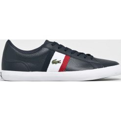 Lacoste - Buty Lerond. Niebieskie buty sportowe na co dzień męskie Lacoste, z gumy, bez zapięcia. W wyprzedaży za 319.90 zł.