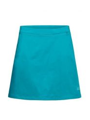Jack Wolfskin Szorty "Hilltop Trail Skort W" w kolorze turkusowym rozmiar: 44. Niebieskie spodenki sportowe damskie Jack Wolfskin, z materiału, outdoorowe. Za 155.95 zł.