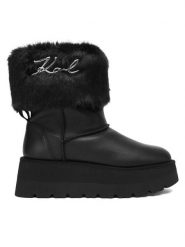 KARL LAGERFELD Śniegowce KL48655 Czarny. Czarne śniegowce damskie Karl Lagerfeld, ze skóry. Za 979.99 zł.