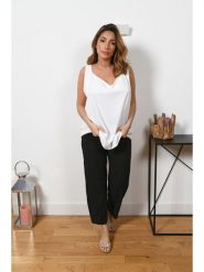 Plus Size Company Top "Goldie" w kolorze białym rozmiar: 40/42. Białe topy damskie Plus Size Company, plus size, bez wzorów, bez kołnierzyka. Za 57.06 zł.