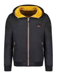 Geographical Norway Dwustronna kurtka przejściowa "Arrivial" w kolorze żółto-czarnym rozmiar: XL. Czarne kurtki męskie Geographical Norway, xl, bez wzorów, bez kaptura. Za 173.99 zł.