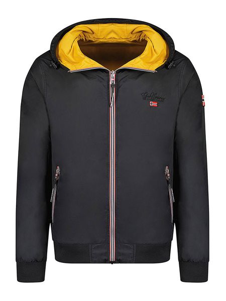 Geographical Norway Dwustronna kurtka przejściowa "Arrivial" w kolorze żółto-czarnym rozmiar: L. Czarne kurtki męskie Geographical Norway, l, bez wzorów, bez kaptura. Za 184.02 zł.