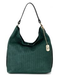 Anna Morellini Skórzana torebka "Sebastiana" w kolorze zielonym - 38 x 36 x 14 cm rozmiar: onesize. Zielone torebki klasyczne damskie Anna Morellini, bez wzorów, z materiału, bez dodatków. Za 217.99 zł.